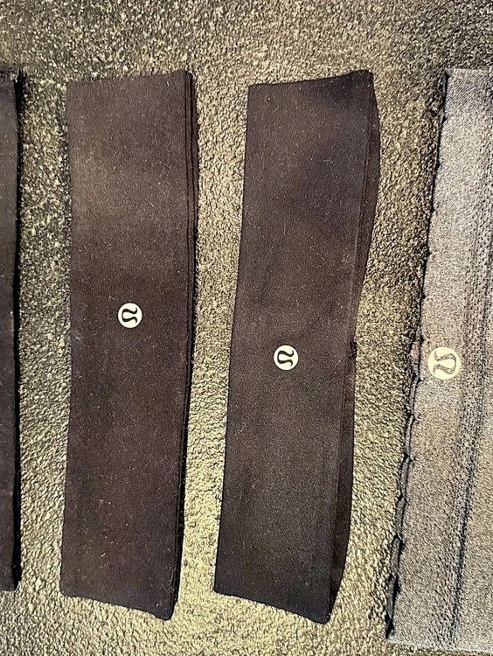 Lululemon Fly Away Tamer Headband Set Black & Gray